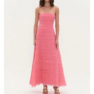 NWT Aje Guava Pink Soundscape Maxi Dress